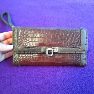 Faux Alligator Skin Wallet
